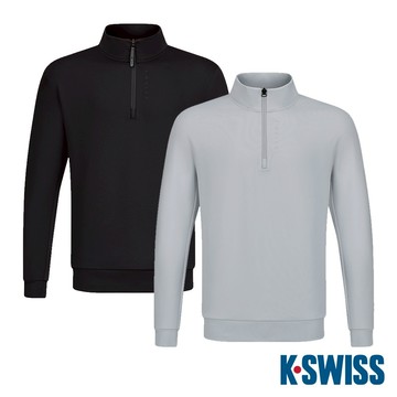 K-SWISS Knite Man To Man Tee 立領上衣(質感生活系列)-兩色任選