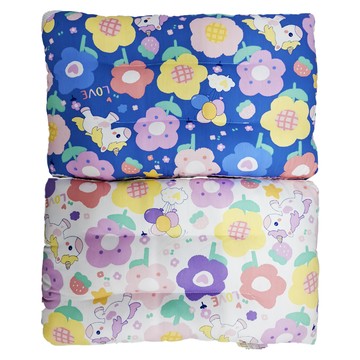 100%純棉可水洗兒童枕頭 Set 2個  花朵獨角獸 藍色  43 x 28 x 6cm  花朵獨角獸 藍色 + 花朵獨角獸