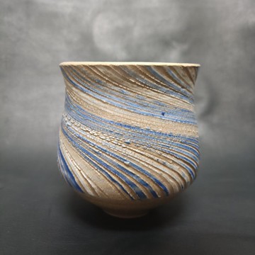 手作漩渦裂紋茶杯