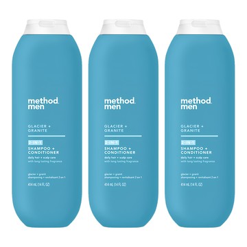 method 美則 男仕洗護髮露 極地冰川  414ml  3瓶