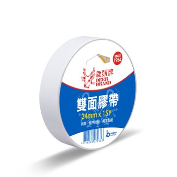 【史代新文具】鹿頭牌 DSSLM-24mm×15y棉紙雙面膠帶(1盒12卷)