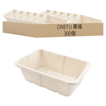 ONEFU 萬福 植纖方形餐盒 750ml  6包  50個