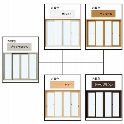 ALL樹脂サッシ YKK APW 引違い窓 4枚建 W2600×H2030（25620-4）LOW-E複