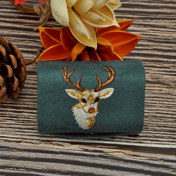 網紅口紅小號雙只便攜隨身補妝迷你文藝海浪唇膏刺繡首飾收納盒子