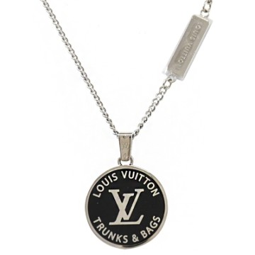 Louis Vuitton LOUIS VUITTON Pendant Twisted Flower Necklace Monogram M00916  Silver