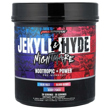 ProSupps, Jekyll & Hyde Nightmare, Nootropic + Power Pre-Workout, Berry Punch, 1 lb 5.1 oz (598.6 g)