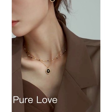 Pure Love樂芙 / 正韓 鈦鋼【L316醫療鋼】G0043簡約小星星八芒星鎖骨鏈 短項鏈 / 金