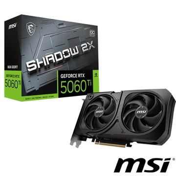 微星 MSI SHADOW GeForce RTX 5060 Ti 8G 2X OC PLUS 顯示卡