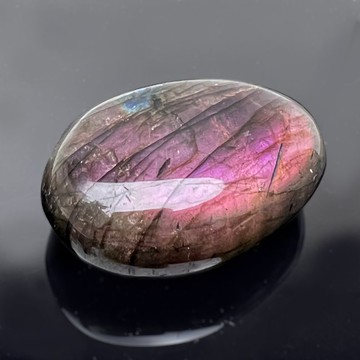 夜緩。礦石 睡眠 手把 療癒 冥想 l 拉長石 紫拉長石 雙面細閃 l