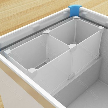 冰櫃分格網冰箱分隔板 冷櫃收納 冰櫃內置物架 小冰柜隔斷分格臺階上專用分隔欄隔板內