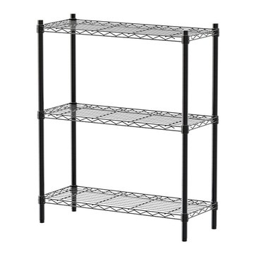 dayneeds 日需百備 輕型烤漆 鐵力士架/收納層架/鞋架/展示架/層架/鐵架  黑色  76 x 30 x 90cm  3層