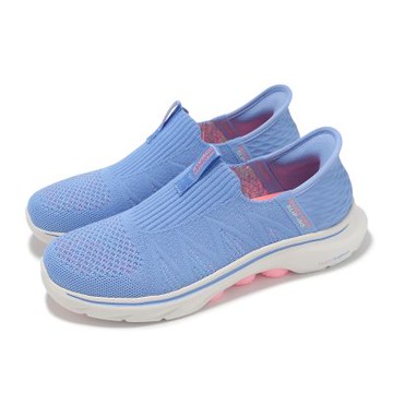 Skechers 休閒鞋 Go Walk 7 Slip-Ins 女鞋 紫 粉紅 健走 緩震 套入式 125222PRPK