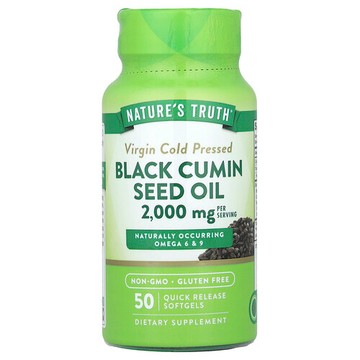 Nature's Truth, 黑種草籽油，2000 毫克，50 粒速釋軟膠囊（每粒軟膠囊 1000 毫克）