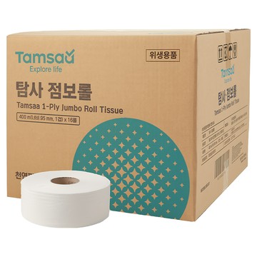 Tamsaa 壓花單層捲筒衛生紙  400m  16捲  1組