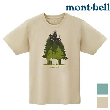 Mont-Bell PS.COT T Forest & Bear 中性款 森林熊短袖棉T 2104817