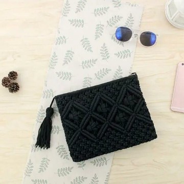 編織鏤空方包250315