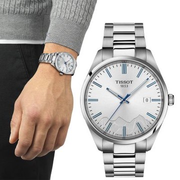 TISSOT 天梭錶 PR 100 簡約大三針 時尚腕錶 少女峰限定版 男錶 手錶 聖誕節 禮物-T1504101103100