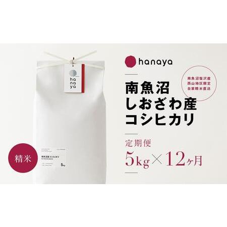 ふるさと納税 ＜定期便＞南魚沼しおざわ産コシヒカリ　従来品種　精米5ｋｇ×全12回 新潟県南魚沼市