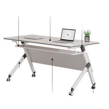 折疊會議桌培訓桌椅組合多功能辦公桌教育機構可拼接長條桌[DD030109]