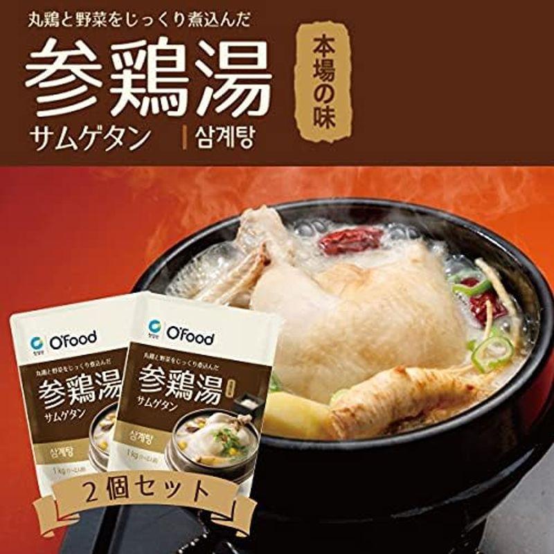 O'food 参鶏湯 1kg × 4袋 韓国 スープ 鍋 韓国料理 韓国食品 韓国鍋 簡単調理 レトルト サムゲタン 丸鶏使用 じっくり煮込