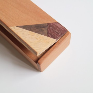 特製拼木鋼筆盒no.03 - 櫻桃木 x 山毛櫸