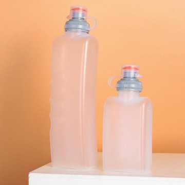 戶外運動跑步水壺馬拉松便攜軟水杯大容量防塵擠壓式水瓶300ml