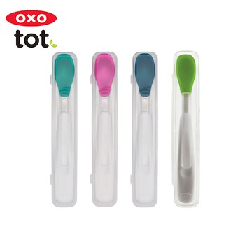 OXO tot 隨行矽膠湯匙 - 靚藍綠