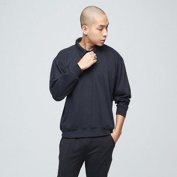 不可退換 /甦活機能寬版長袖Polo衫(男)-煤黑