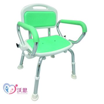 富士康 固定式洗澡椅 FZK-0017｜扶手可掀｜溝槽座面