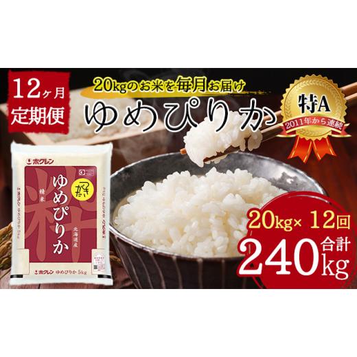 ふるさと納税 北海道 月形町 北海道 定期便 12ヵ月連続12回 令和5年産 ゆめぴりか 5kg×4袋 特A 精米 米 白米 ご飯 お米 ごはん 国産 ブランド米 肉料理 ギフ…