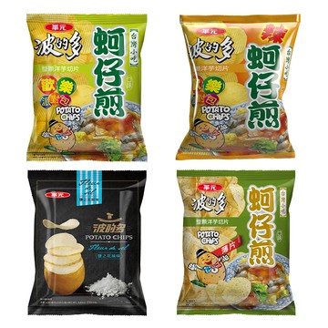 【蝦皮直營】華元 波的多洋芋片 蚵仔煎/蚵仔煎薄片/蚵仔煎辣味/鹽之花 110.5g