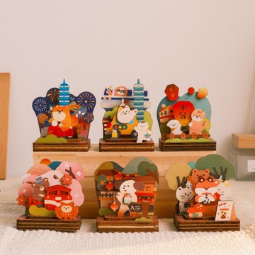 拼風景印章 DIY組裝印章 可愛對話框印章 木製桌面擺飾 可收納名片．便條紙 伴手禮 遊木時光 TR台灣鐵道