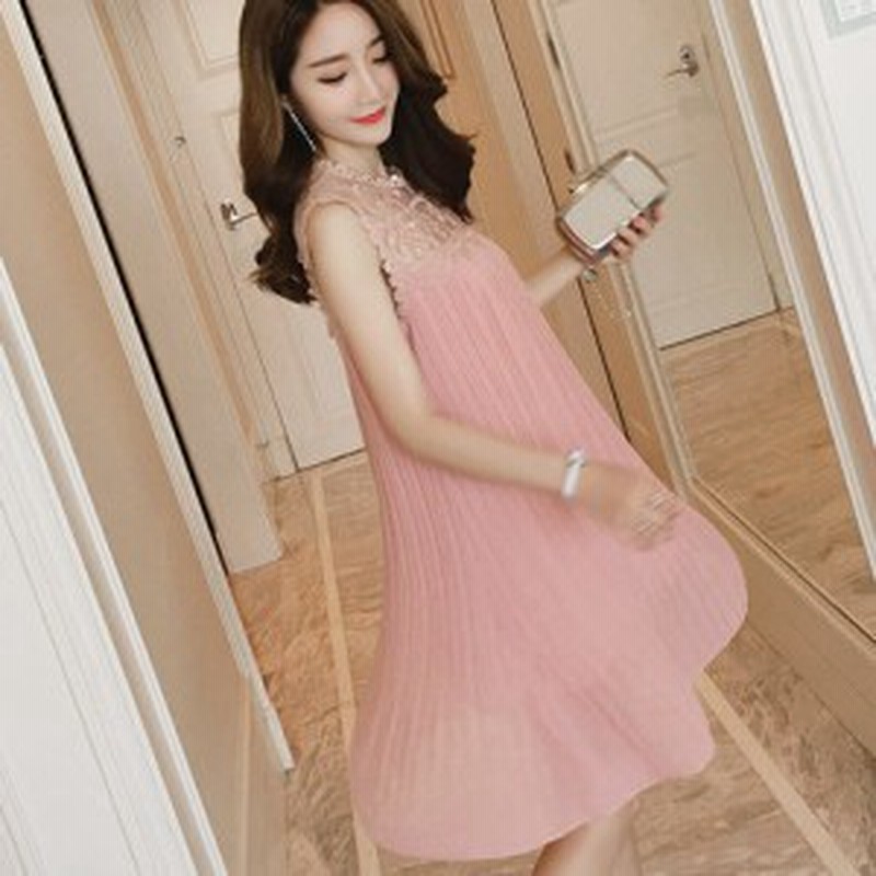 マタニティ ワンピース マタニティウェア ドレス 春 夏 授乳 結婚式 パーティー 刺繍 レース ノースリーブ プリーツスカート ひざ上 大き 通販 Lineポイント最大1 0 Get Lineショッピング