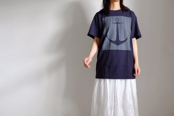 再販・⚓︎⚓︎⚓︎ 5.6 oz T 恤 海軍藍