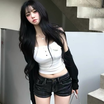 Muun Studio辣妹夏日女神褲復古包臀口袋提臀牛仔超短褲