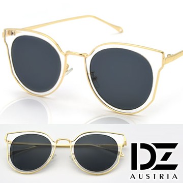 DZ 魔幻金邊透框 抗UV太陽眼鏡 墨鏡(透框灰片)