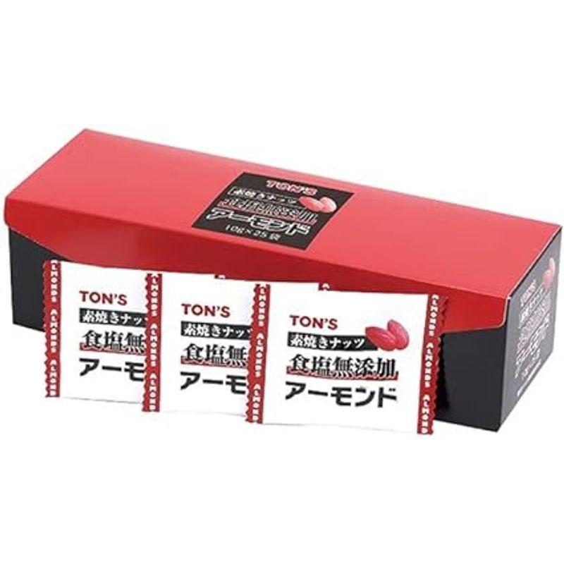 東洋ナッツ トン 素焼きアーモンド 250ｇ(10ｇ×25袋)×8箱入×(2ケース)