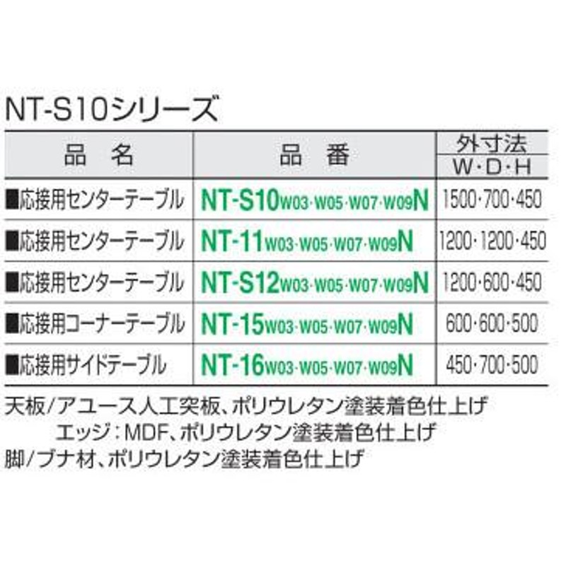 コクヨ NT-S10 センターテーブル ナチュラル NT-S12W07N 天板アユース