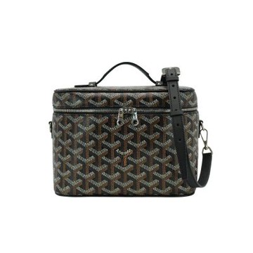 Goyard Muse Vanity Bag PM 帆布手提斜背化妝包(黑)