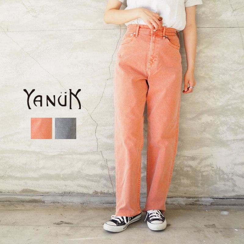 ヤヌーク デニム パンツ レディース YANUK wide tapered COLLEEN