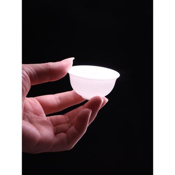 薄胎骨瓷品茗杯小茶杯子白瓷透光反口杯陶瓷隔熱茶具潮州工夫茶杯