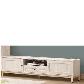 AS DESIGN雅司家具-卡莉鋼刷白6尺展示櫃-180*40*46cm