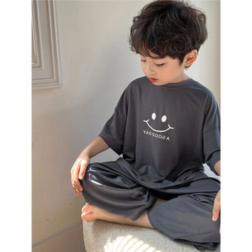 兒童短袖睡衣夏季莫代爾薄款男孩家居服套裝2025新款男童兩件套潮