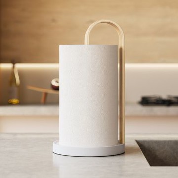 《Umbra》Bellwood廚房衛生紙架-原木白-- 餐巾紙架 廚房紙巾架