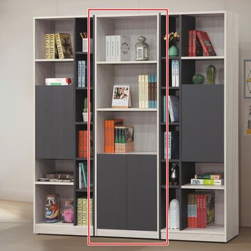 AS雅司-米洛下二門書櫃-60*32*182CM-紅框部分