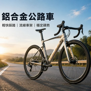 【輕量鋁合金車架】破風公路自行車 700C 競速健身 前後快拆 彎把碟煞 戶外運動 通勤代步 學生腳踏車 單車單速