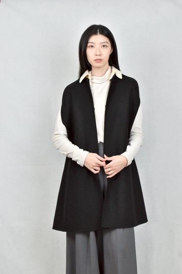 (L) valentino黑色披風外套