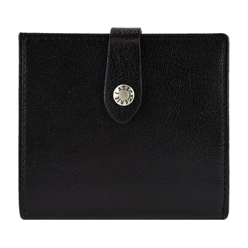 LA BAGAGERIE Ti Amo系列山羊皮雙折短夾(黑)