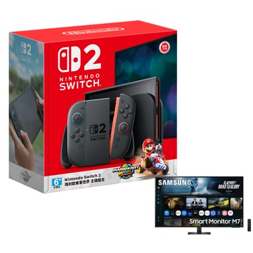 Nintendo Switch 2 瑪利歐賽車世界 同捆組 (台灣公司貨)+SAMSUNG 三星 43吋智慧聯網螢幕 M7 黑