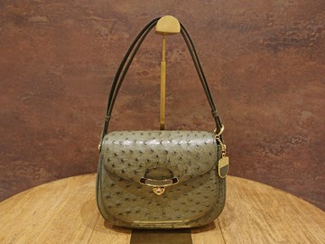 鴕鳥革奢華馬鞍包